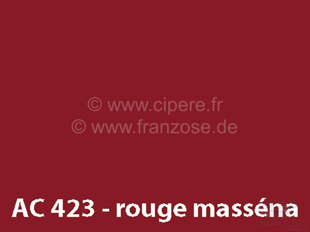 Peugeot - peinture 1000ml, / AC 423 / 2/70-9/72 Rouge Masséna, ajouter le durcisseur 20438 (2 x pei