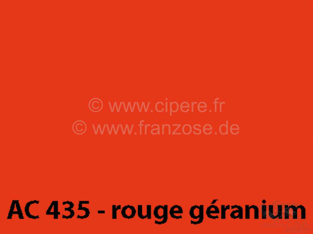 Peugeot - peinture 1000ml, /EKJ/GKJ/AC 435 / 9/77-9/78 Rouge Géranium, ajouter le durcisseur 20438 