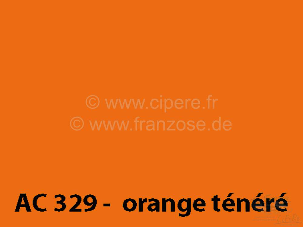 Alle - peinture en bombe 400ml / AC 329 Orange Ténéré; 9/73 - 9/76; conservation: 6 mois max.