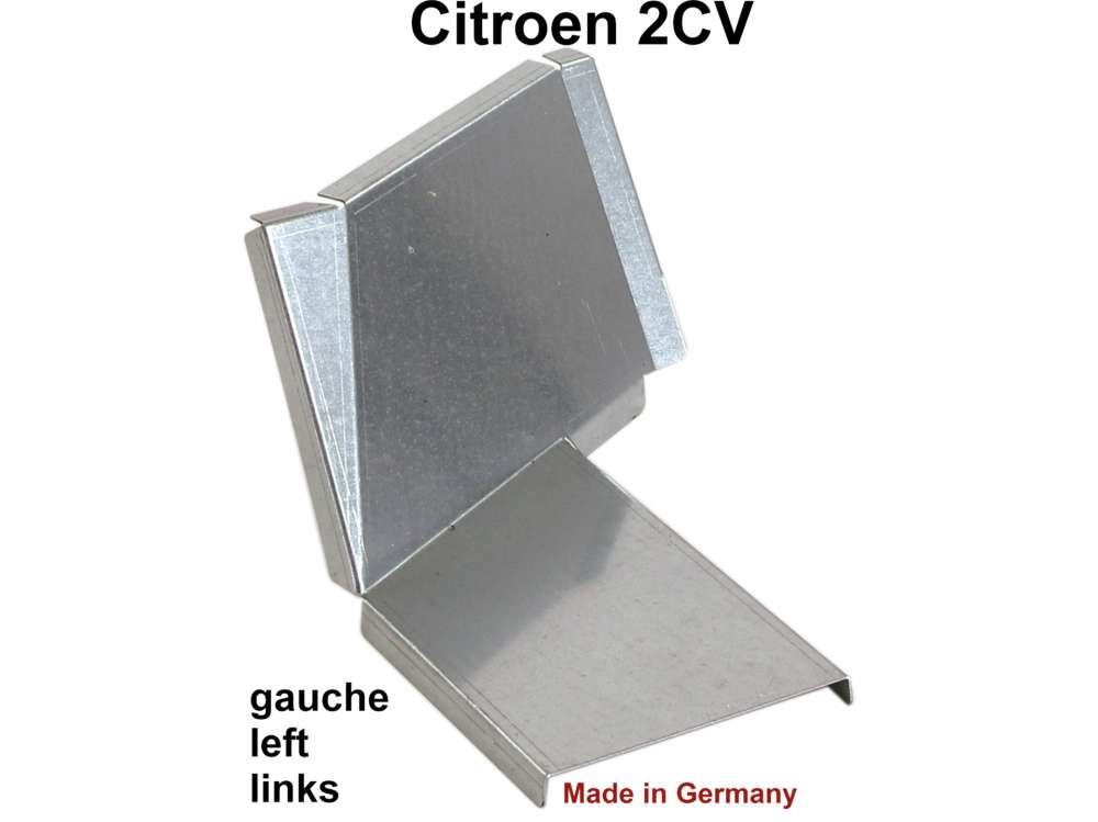 Citroen-DS-11CV-HY - caisson sous la banquette arrière, Citroën 2CV, tôle de réparation du coin gauche sous