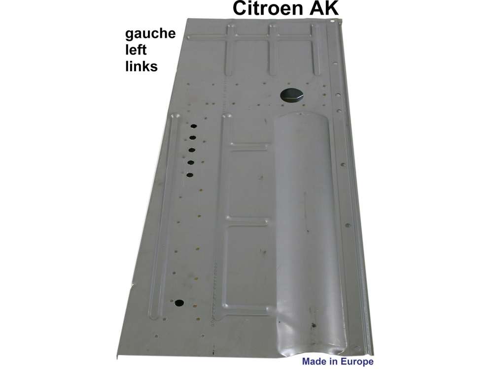 Citroen-2CV - plancher gauche, AK400, refabrication de bonne qualité, tôle électrozinguée. Made in E