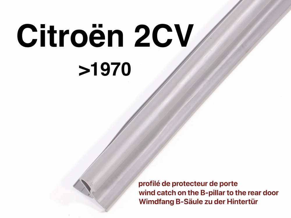 Alle - profilé de protecteur de porte, Citroën 2CV jusque 1970, protection en plastique gris su