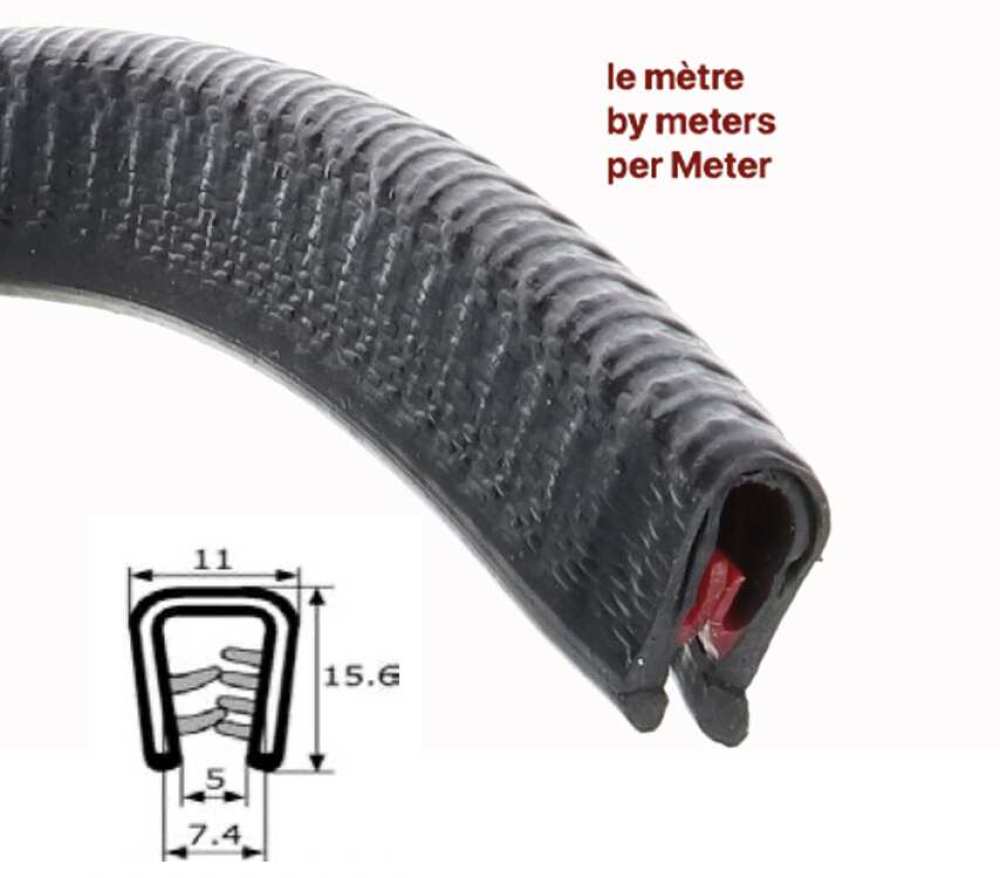 Sonstige-Citroen - profilé de chants en U, snap-on, noir, largeur 11 mm, pour chants de 4 à 5mm, le mètre