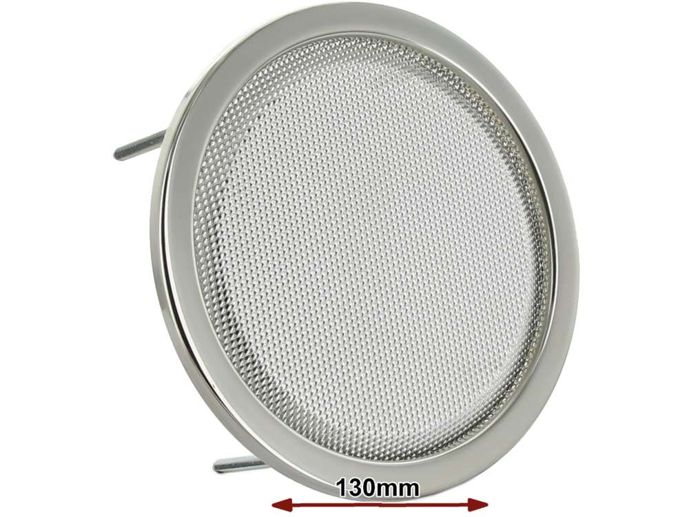 Alle - grille chromée de haut-parleurs ronds, diamètre 130mm, l'unité