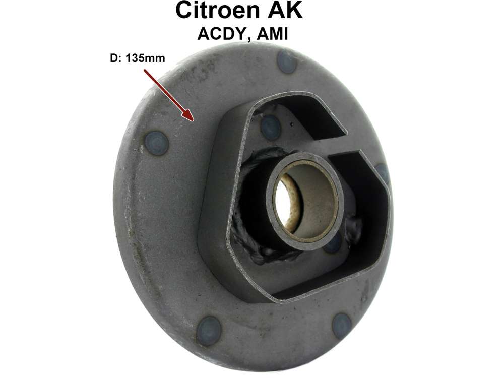Citroen-2CV - bouchon de pot de suspension, Citroën AK400 et ACDY, l'unité, grand diamètre 135mm pour