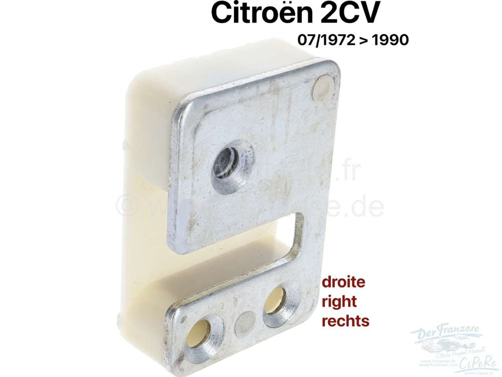 Citroen-2CV - gâche de porte droite, 2CV après 07.1972