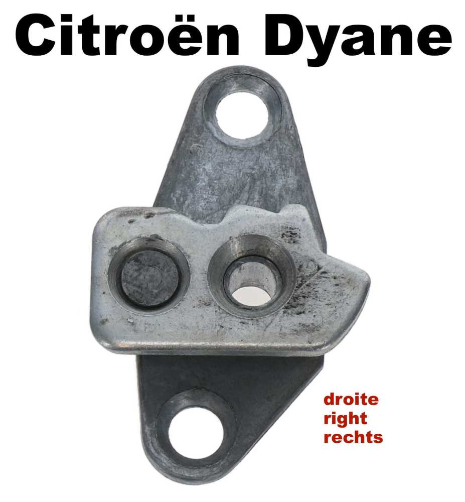 Alle - gâche de serrure droite, Citroën Dyane et Acadiane ACDY, partie vissée au montant de ca
