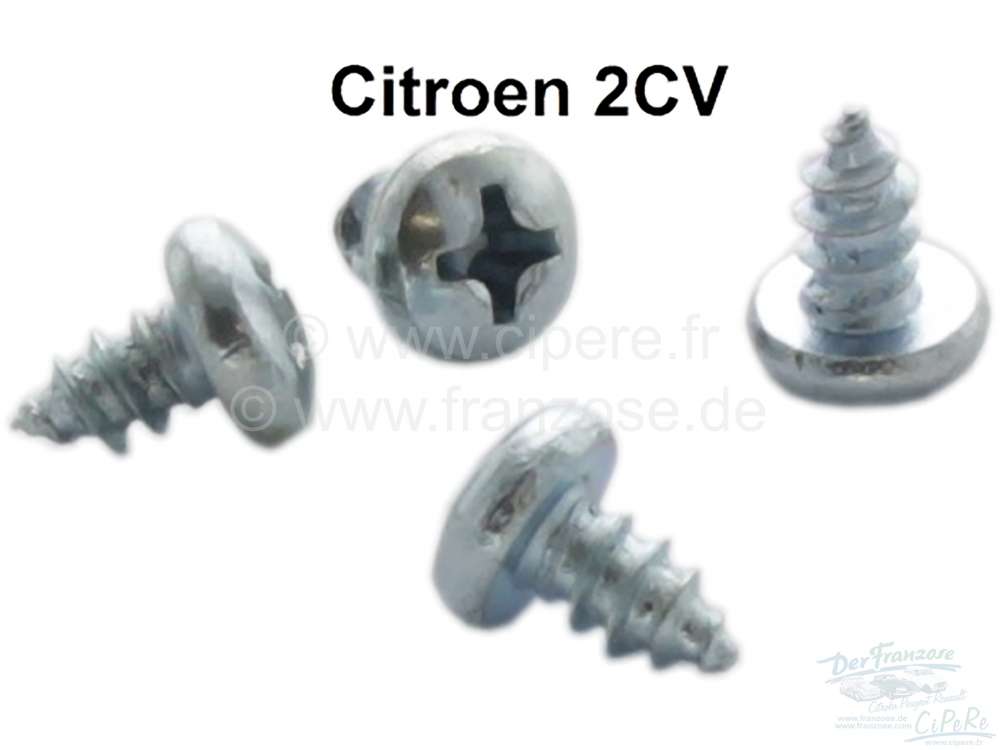 Citroen-DS-11CV-HY - serrurerie, Citroën 2cv, jeu de 4 vis pour protection en plastique sur gâches de porte, 