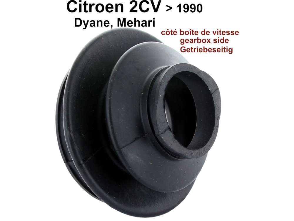 Citroen-2CV - soufflet de cardan, Citroën 2cv, gaine côté boîte, livré sans colliers ni graisse, po