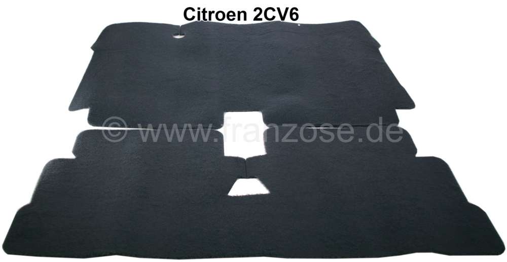 Renault - habillage de siège arrière, Citroën 2cv de 1949 à 1953, fabriqué en tissus gris, en r