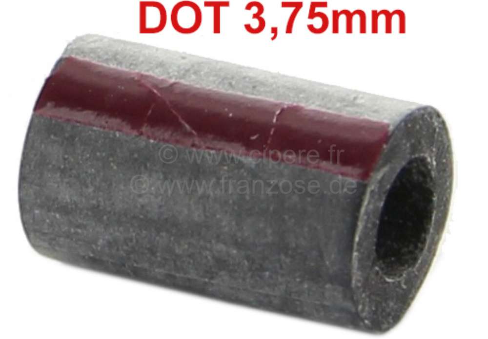 Peugeot - joint de tube de frein rouge pour liquide de frein (DOT) 2CV, tube 3,75mm, clé de 8, tube