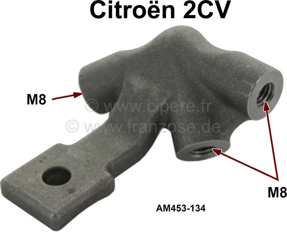 Citroen-2CV - raccord 3 voies pour tubes de frein arrière à la traverse, 2CV