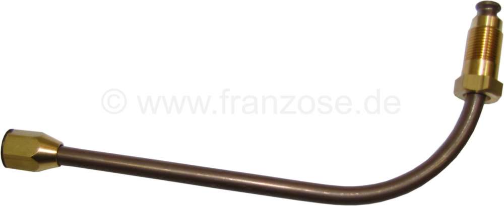 Citroen-2CV - tube de frein, Citroën 2CV type A de 1949 à 1952, tube de frein avant sur boîte de vite