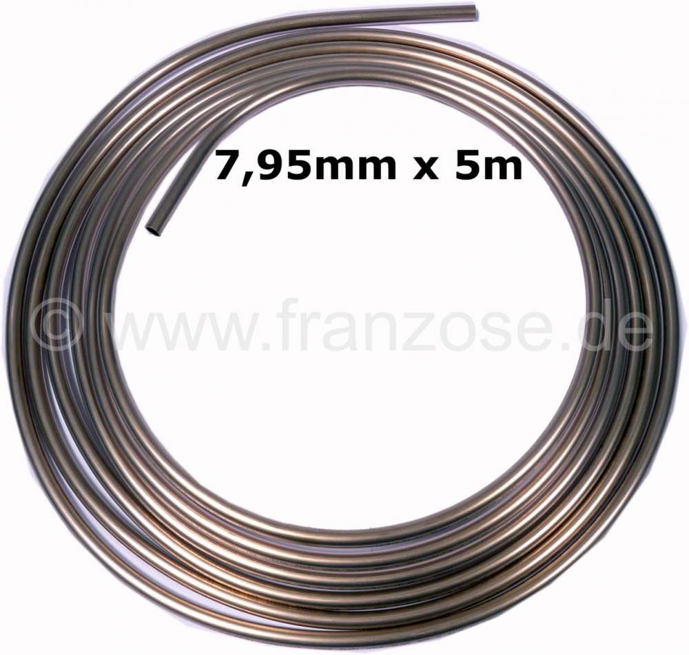 Alle - tube de frein cuivre-nickel 5/16 (diamètre 7,95mm), longueur 5 mètres, matériau à  tra