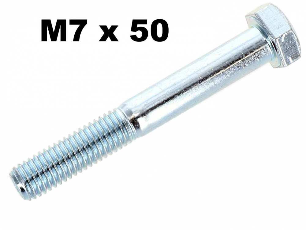 Alle - vis 7mmx50 galvanisée, filetage uniquement sur une partie de la longueur, pour fixer la c