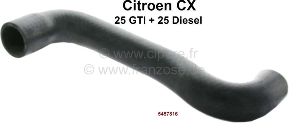 Alle - durite de refroidissement, supérieure, Citroën CX 25 GTI + CX 25D (Diesel). n° d'origin