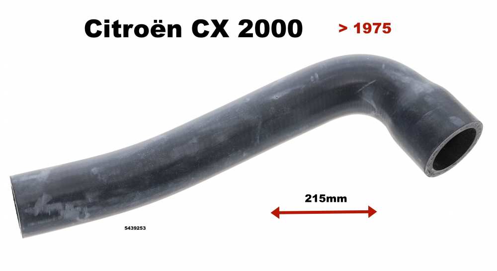 Sonstige-Citroen - durite de refroidissement, Citroën CX 2000 jusque 1975, n° d'origine 5439253
