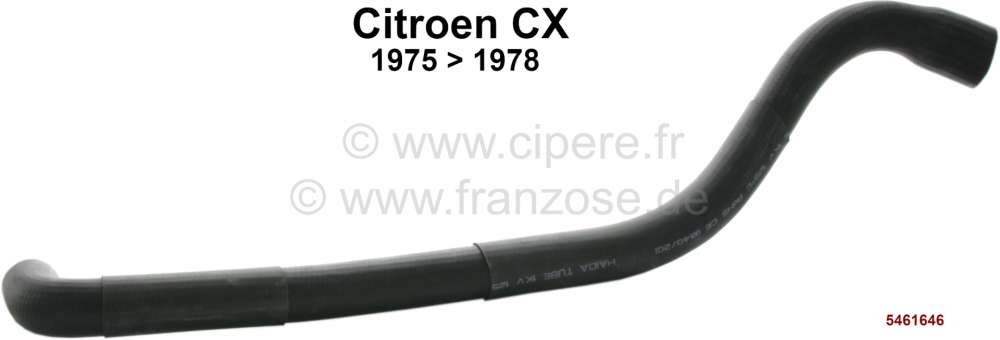 Alle - durite de refroidissement, sous le vase d'expansion, Citroën CX de 1975 à 1978, n° d'or