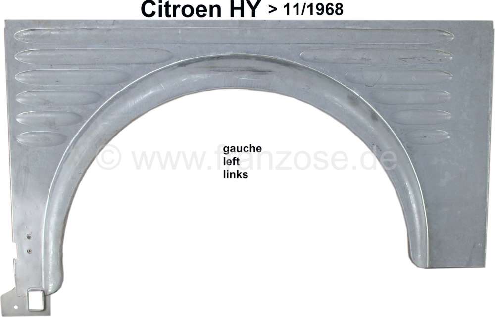 Renault - aile arrière, Citroën HY jusque 11.1969, aile gauche, découpe ronde, refabrication en t