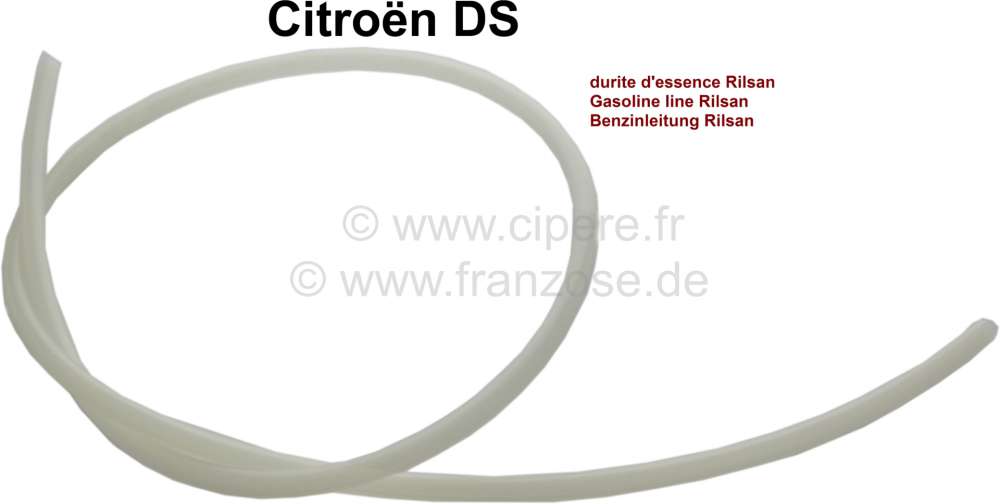 Alle - durite d'essence Rilsan (nylon) du réservoir à la pompe à essence, Citroën DS, vendu l