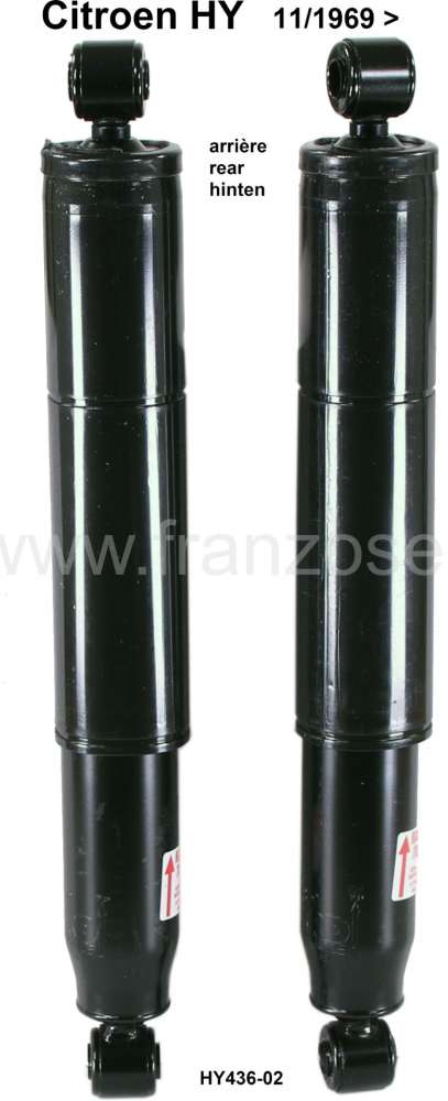Alle - amortisseur, Citroën HY à partir de 11.1969, amortisseurs arrière verticaux, la paire, 