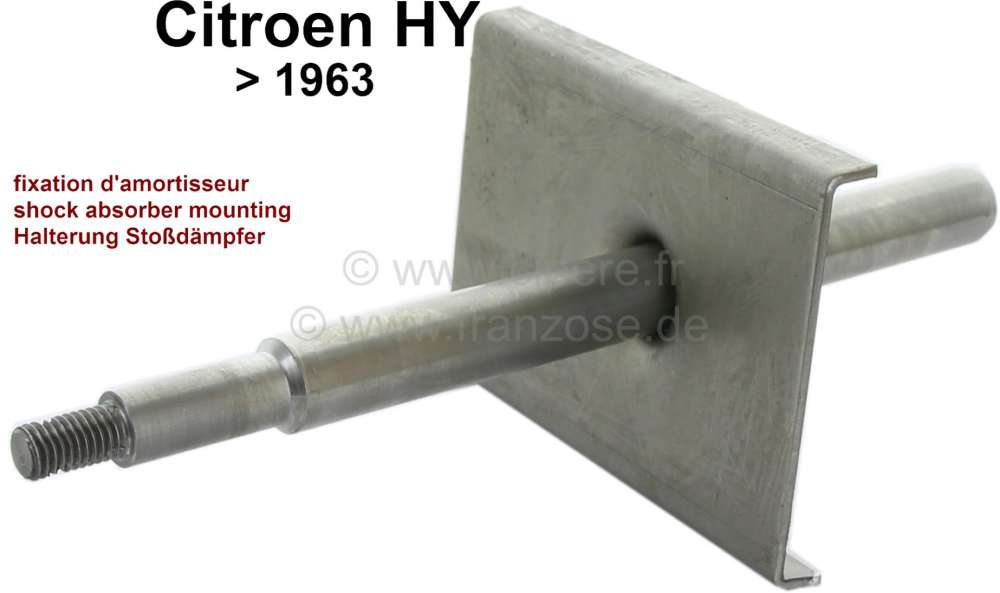 Citroen-DS-11CV-HY - fixation d'amortisseur, Citroën HY jusque 1963, pour amortisseur monté à l'horizontal