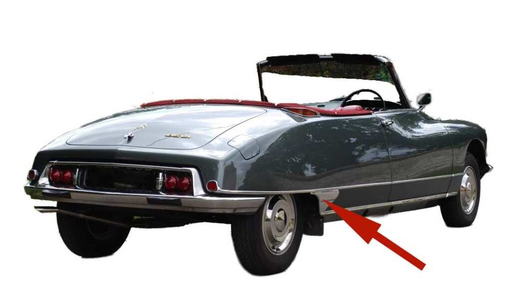 Sonstige-Citroen - sabot d'aile arrière, Citroën DS cabriolet, enjoliveur devant la roue arrière, refabric
