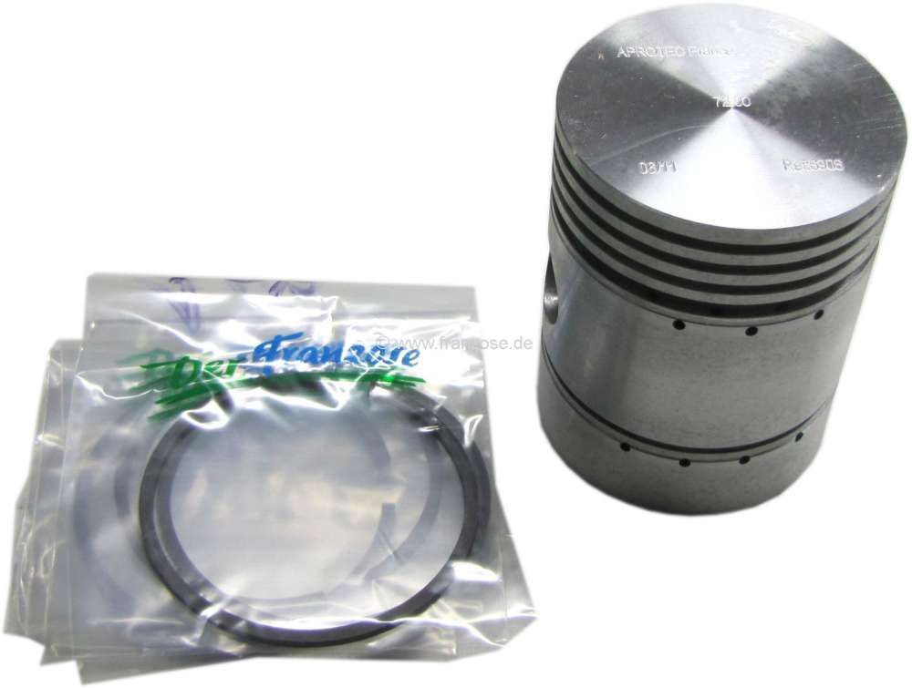 Citroen-DS-11CV-HY - piston, Citroën C4 / C4F / C6 / C6F, alésage 72mm, segments 2,5 + 2,5mm + 3,0mm + 3,5mm,