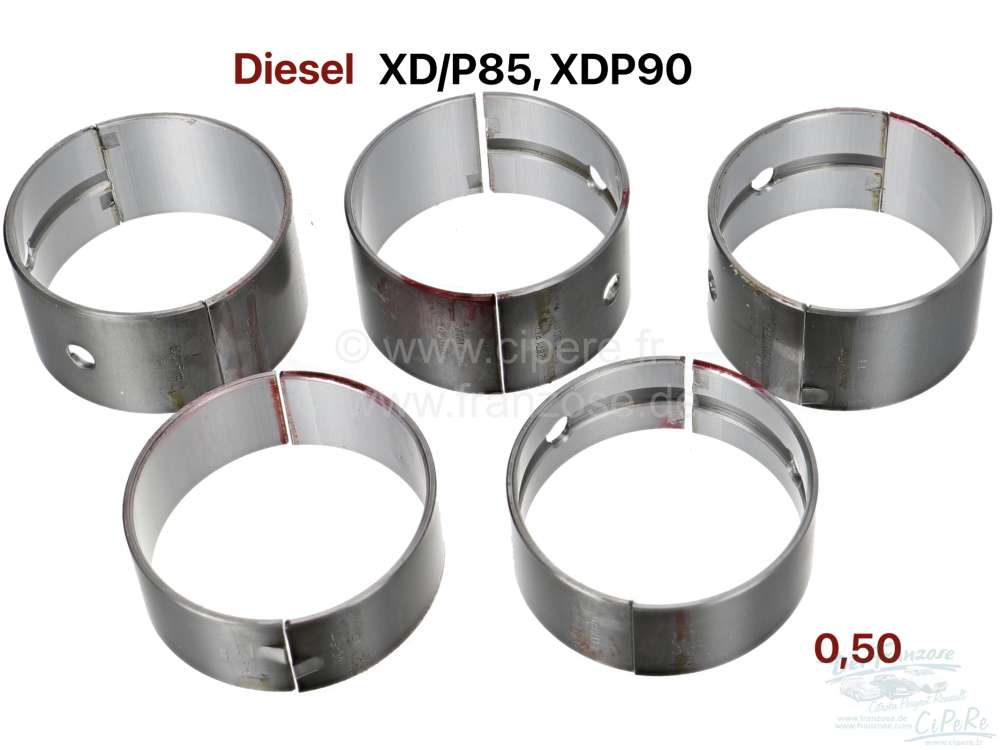 Citroen-DS-11CV-HY - coussinets de vilebrequin (jeu), Peugeot 403,404, 504 diesel, moteurs XD/P85, XDP90, 1816+