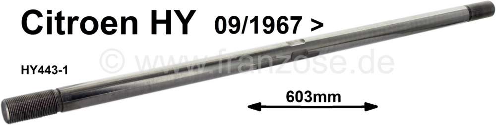 Citroen-DS-11CV-HY - biellette de direction, Citroën HY à partir de 09/1967, livrée sans rotule, longueur 60