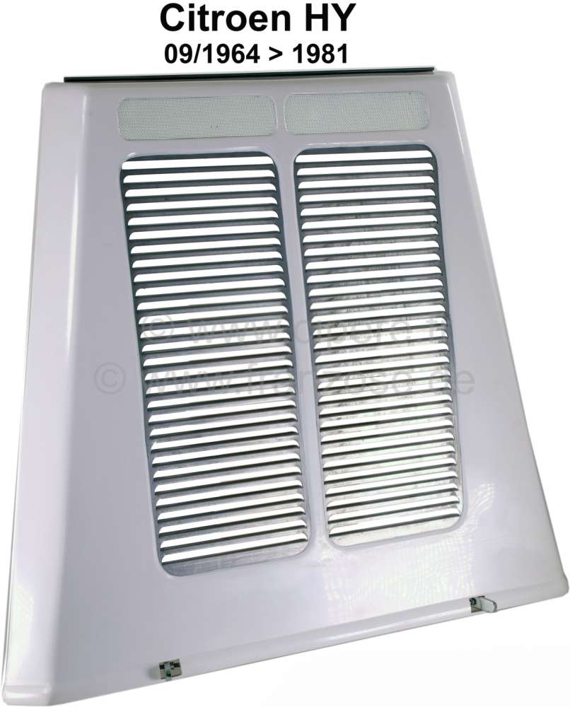 Citroen-DS-11CV-HY - capot moteur, Citroën HY à partir de 1964, refabrication en polyesther et métal de l'an