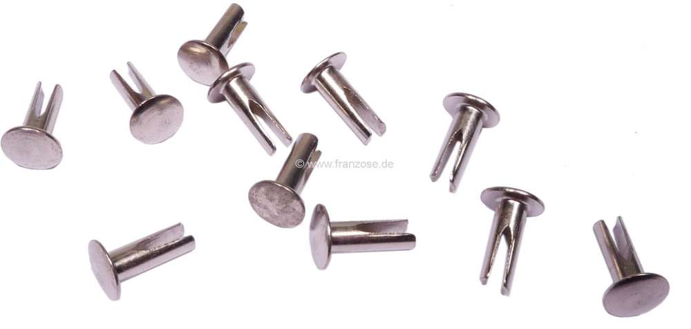 Citroen-DS-11CV-HY - rivets de tresse capot poteur, Traction - 11cv et 15six