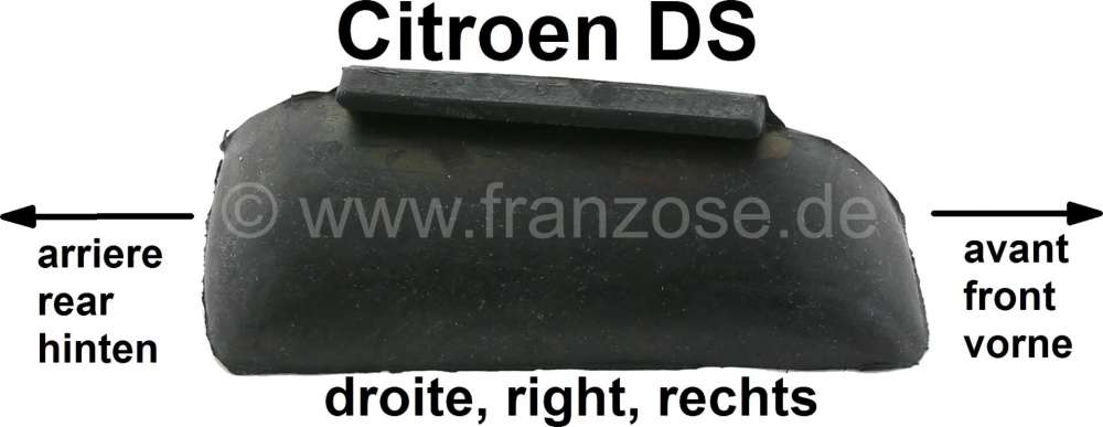 Citroen-DS-11CV-HY - caoutchouc du montant milieu droit, Citroën DS, garniture d'étanchéité infér. entre p