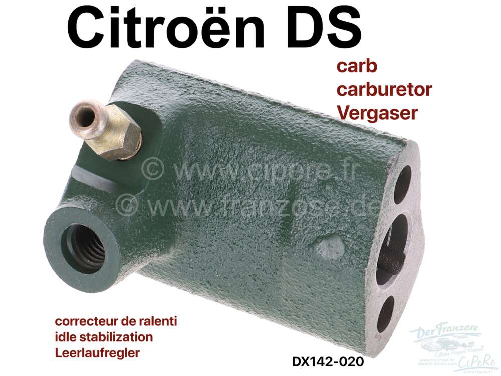 Citroen-2CV - correcteur de ralenti complet, DS carb., sans sa vis de purge, n° d'orig. DX142020, éch.
