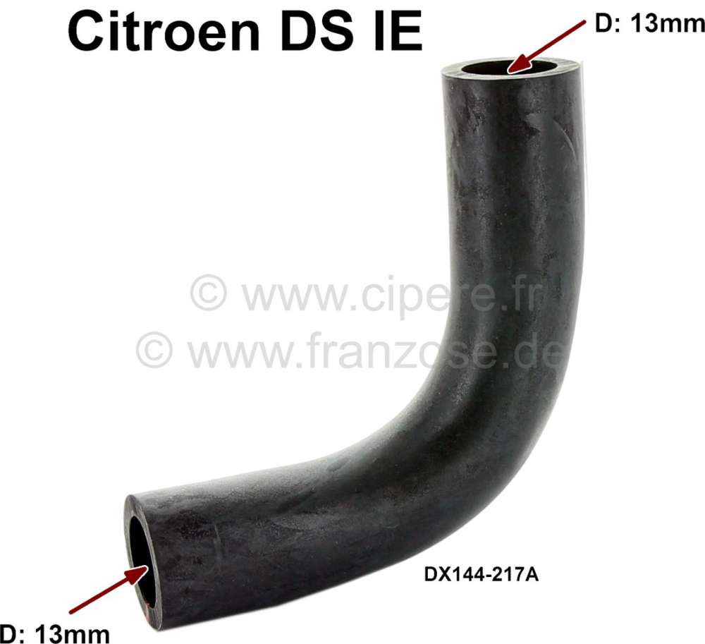 Alle - durite d'air, Citroën DS Ié (injection), tube recourbé de la commande d'air additionnel