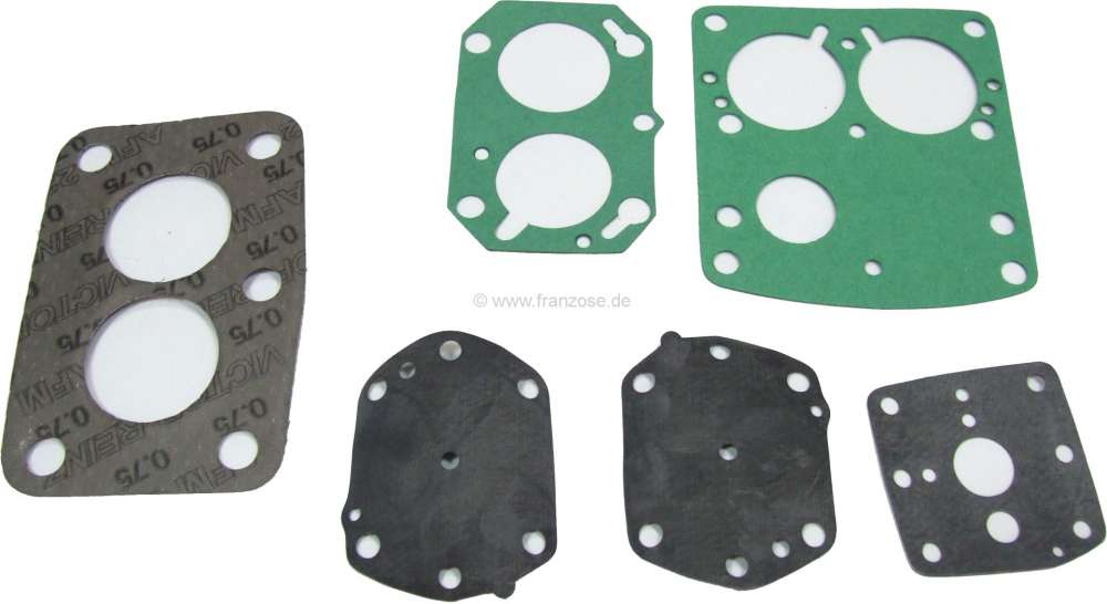 Citroen-DS-11CV-HY - pochette d'étanchéité de carburateur Solex 30PAAI, Traction 15cv, n° d'origine 480393S