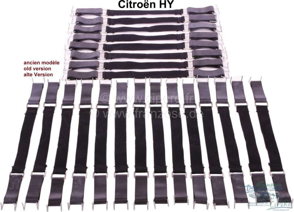 Citroen-DS-11CV-HY - caoutchoucs sous le siège, HY, ancien modèle