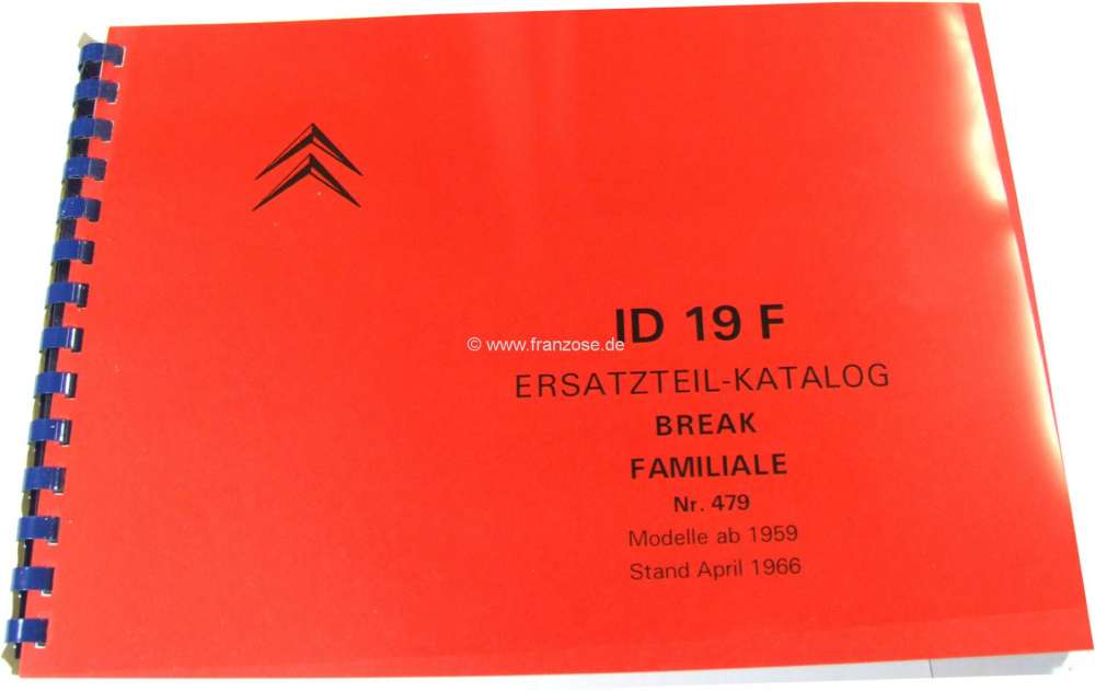 Alle - catalogue de pièces détachées ID 19F, break et familiale, 120 pages, repro