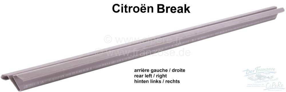 Alle - montant, Citroën DS Break, porte-joint de porte (rectiligne), tôle pour le sertissage du
