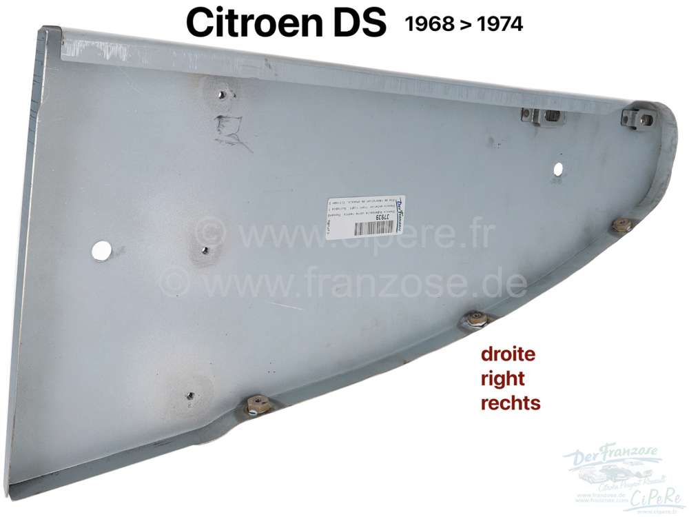 Citroen-DS-11CV-HY - unit avant, Citroën DS à partir de 1968, tôle de réparation de chassis, extension avan