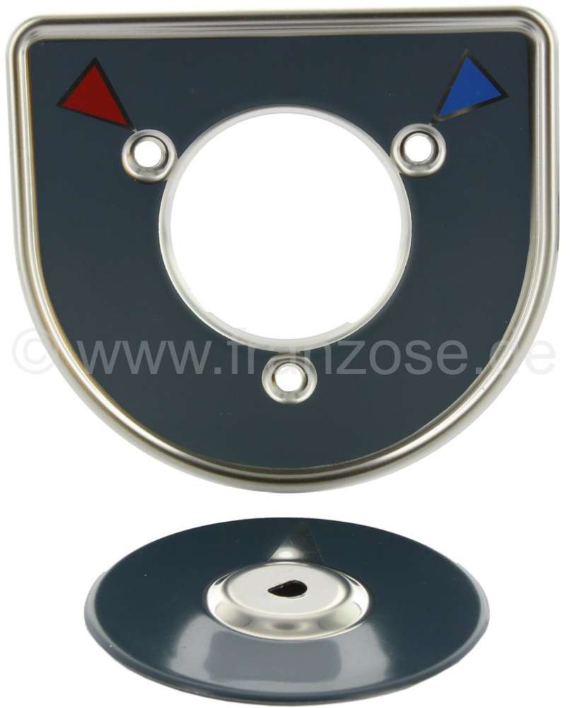 Citroen-DS-11CV-HY - chauffage, Citroën DS de 09.1961 à 09.1968 sauf Pallas, plaquette métallique du réglag