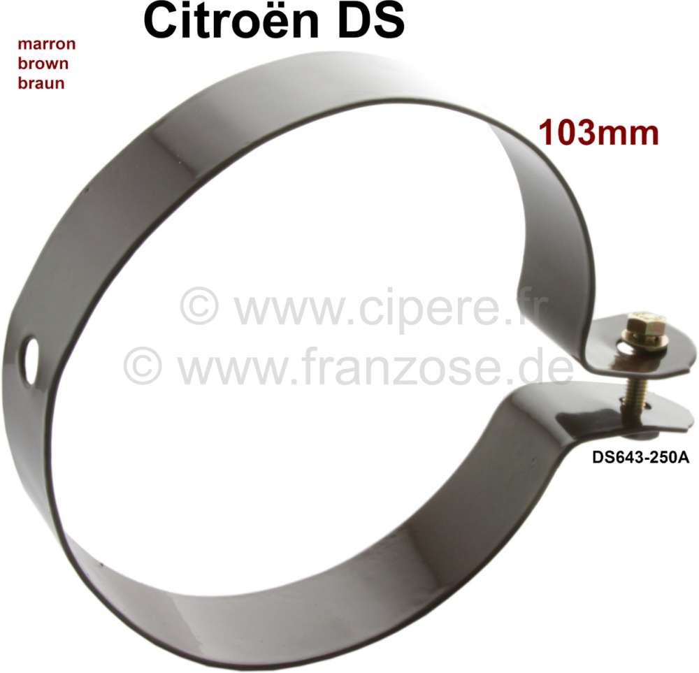 Citroen-DS-11CV-HY - fixation de tube d'air dans l'aile, Citroën DS, collier fixé à l'aile pour le maintient