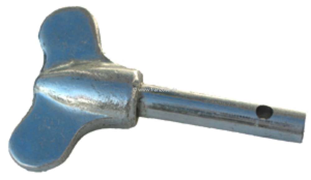 Citroen-DS-11CV-HY - écrou à oreilles (tige) de commande de volet aérateur, Traction - 11cv et 15six, 62x41x