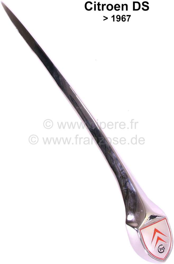 Alle - flèche de capot moteur, Citroën DS jusque 1967, entraxe 32,8cm, refabrication de très b