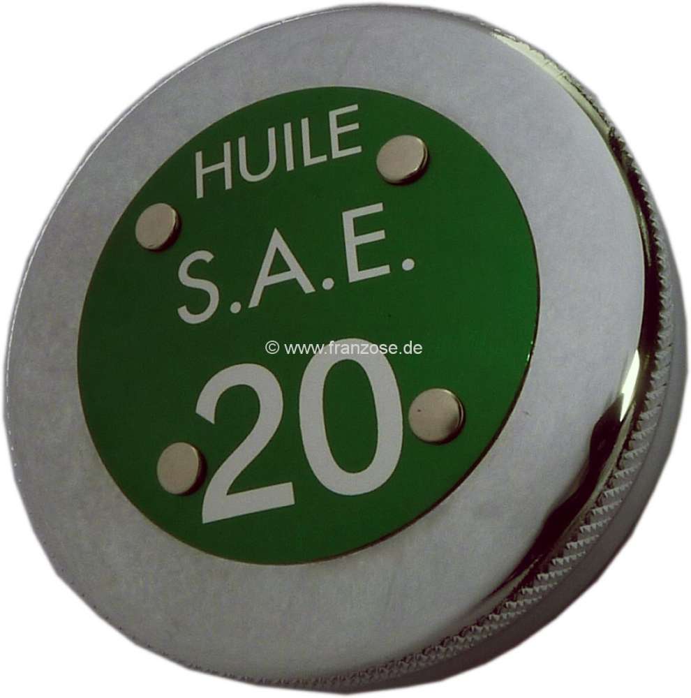 Citroen-DS-11CV-HY - bouchon d'huile sur le cache culbuteur, Citroën Traction 11D, DS jusque 1964, HY, bouchon