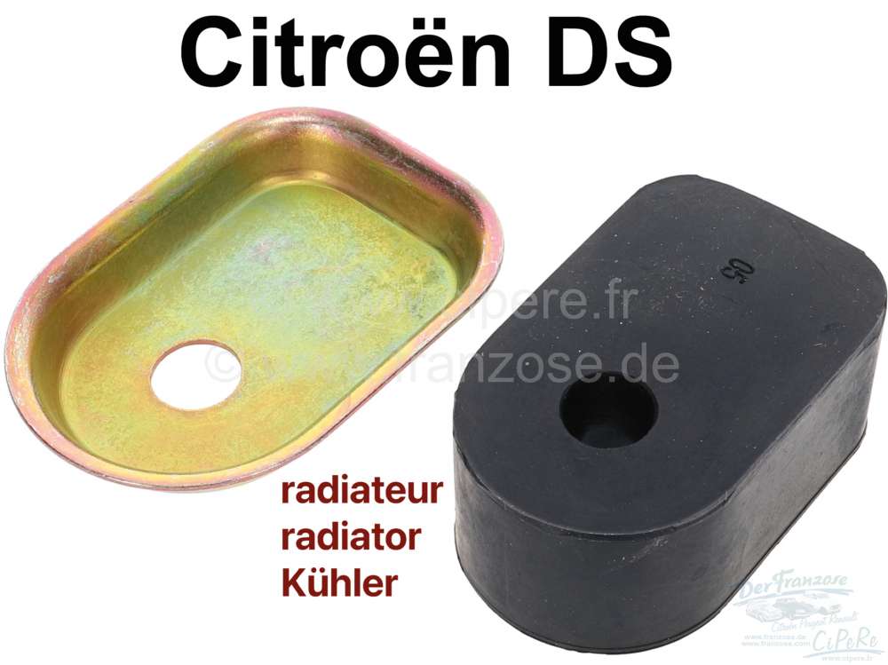 Sonstige-Citroen - silentbloc de supports de radiateur, Citroën DS à partir de 1965, ensemble comprenant un