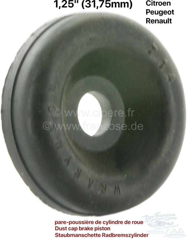Sonstige-Citroen - pare-poussière de cylindre de roue, freins avant, Traction 11cv, et autres anciennes, 1,2