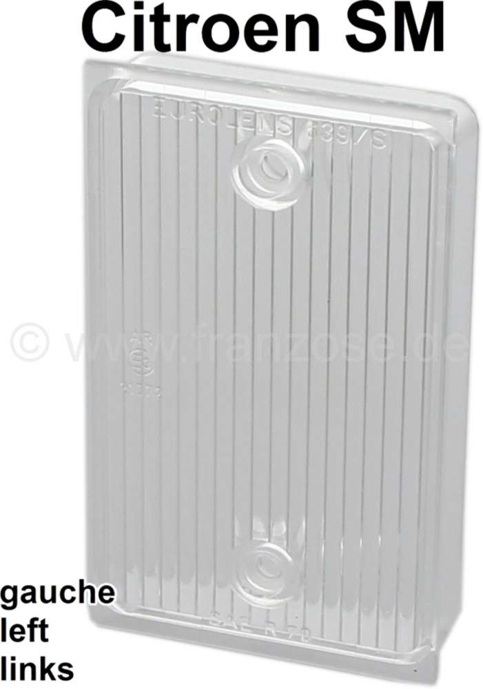 Citroen-DS-11CV-HY - feu de recul, Citroën SM, cabochon plastique blanc sur feu de recul gauche