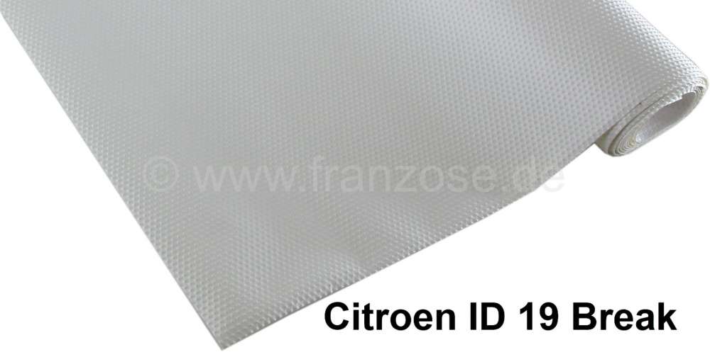 Citroen-DS-11CV-HY - ciel de toit, Citroën ID break, DS break, matériau en skai blanc
