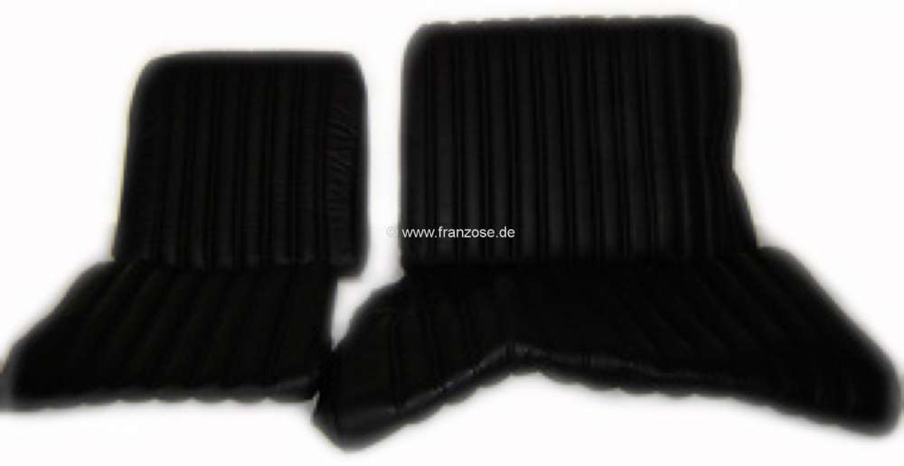 Citroen-DS-11CV-HY - garniture de banquette arrière, DS break (modèle ambulance), cuir noir